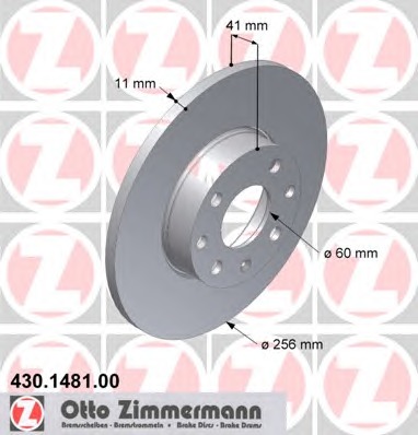 ZIMMERMANN Első féktárcsa 430.1481.00_ZIM