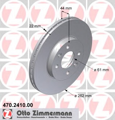 ZIMMERMANN Első féktárcsa 470.2410.00_ZIM