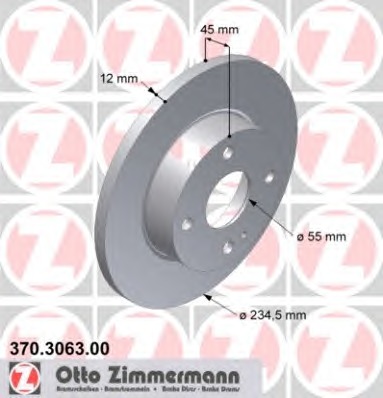 ZIMMERMANN Első féktárcsa 370.3063.00_ZIM