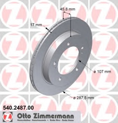 ZIMMERMANN Első féktárcsa 540.2487.00_ZIM