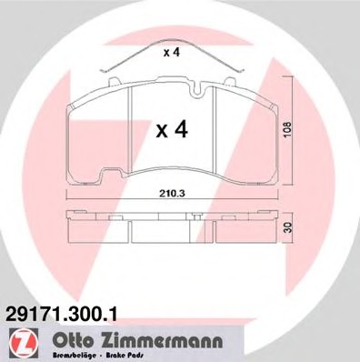 ZIMMERMANN Hátsó fékbetét 29171.300.1_ZIM