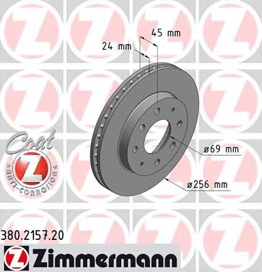 ZIMMERMANN Első féktárcsa 380.2157.20_ZIM