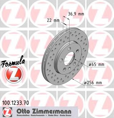 ZIMMERMANN Első féktárcsa 100.1233.70_ZIM