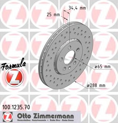 ZIMMERMANN Első féktárcsa 100.1235.70_ZIM