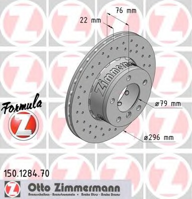 ZIMMERMANN Első féktárcsa 150.1284.70_ZIM