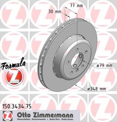 ZIMMERMANN Első féktárcsa 150.3434.75_ZIM