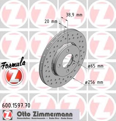 ZIMMERMANN Első féktárcsa 600.1597.70_ZIM