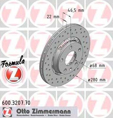 ZIMMERMANN Első féktárcsa 600.3207.70_ZIM