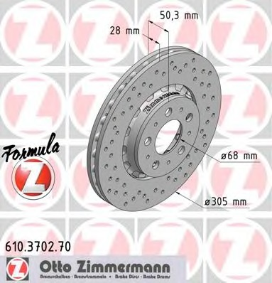 ZIMMERMANN Első féktárcsa 610.3702.70_ZIM