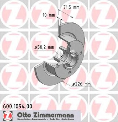 ZIMMERMANN Első féktárcsa 600.1094.00_ZIM