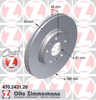 ZIMMERMANN Első féktárcsa 470.2431.20_ZIM