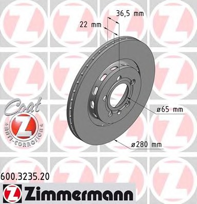 ZIMMERMANN Első féktárcsa 600.3235.20_ZIM