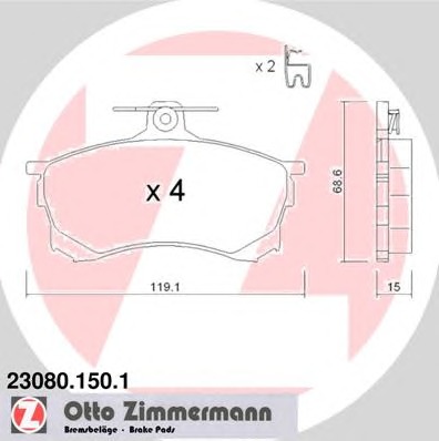 ZIMMERMANN Első fékbetét 23080.150.1_ZIM