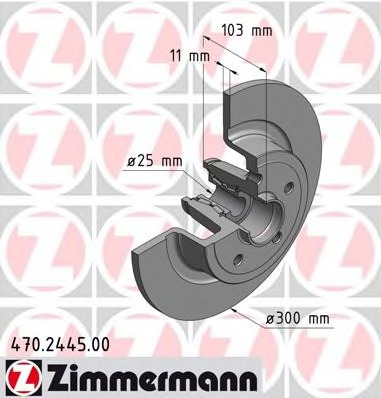 ZIMMERMANN 470.2445.00_ZIM Hátsó féktárcsa