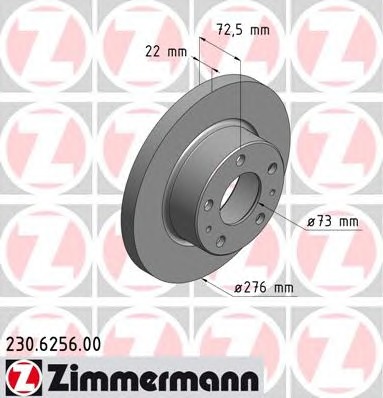 ZIMMERMANN Első féktárcsa 230.6256.00_ZIM