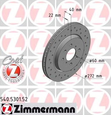 ZIMMERMANN Első féktárcsa 540.5301.52_ZIM