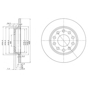 DELPHI Hátsó féktárcsa BG3674_DEL