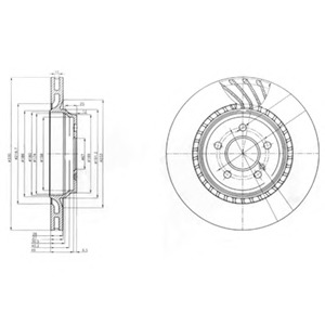 DELPHI Hátsó féktárcsa BG3881_DEL