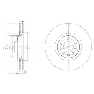 DELPHI Első féktárcsa BG4110_DEL