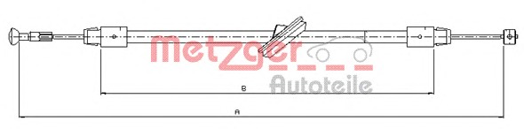 METZGER Kézifék bowden 10.9833_METZ