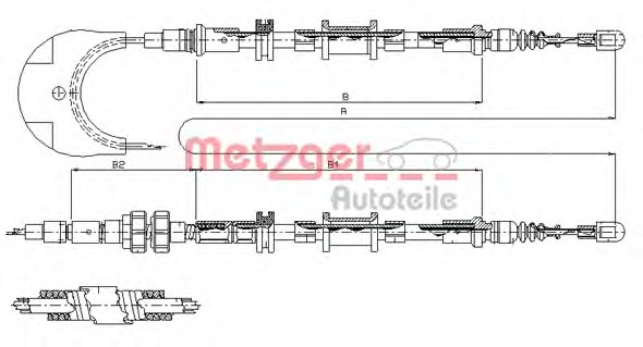 METZGER Kézifék bowden 11.5492_METZ