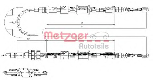 METZGER Kézifék bowden 11.5493_METZ