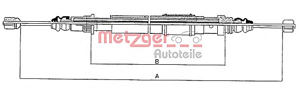 METZGER Kézifék bowden 11.6593_METZ