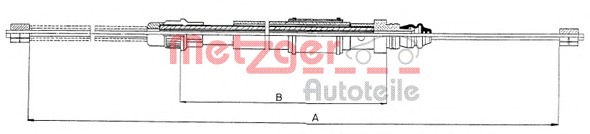 METZGER Kézifék bowden 11.6594_METZ