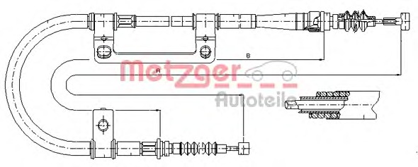 METZGER Kézifék bowden 17.0578_METZ