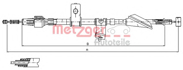 METZGER Kézifék bowden 17.5035_METZ