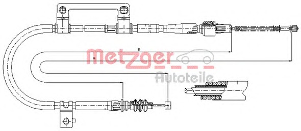 METZGER Kézifék bowden 17.6041_METZ