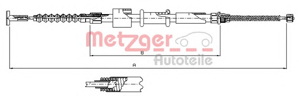 METZGER Kézifék bowden 241.2_METZ