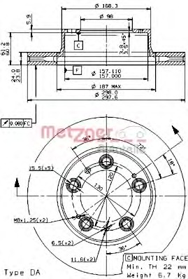 METZGER Első féktárcsa 24921_METZ