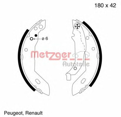 METZGER Fékpofa MG392_METZ