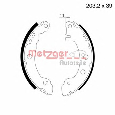 METZGER Fékpofa MG654_METZ