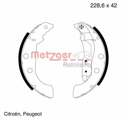 METZGER Fékpofa MG704_METZ