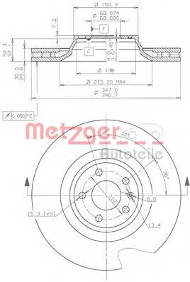 METZGER Első féktárcsa 24891V_METZ