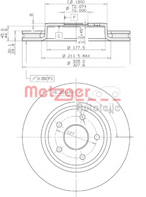 METZGER Első féktárcsa 25086_METZ