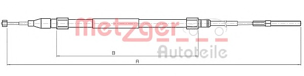 METZGER Kézifék bowden 10.4265_METZ