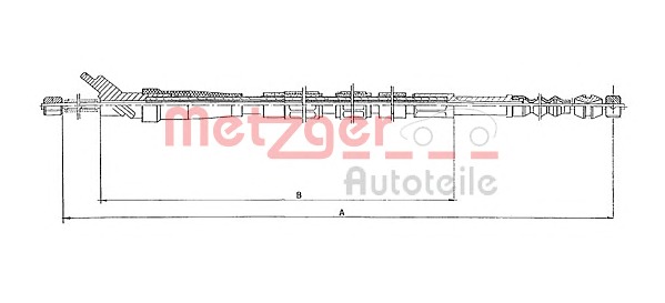 METZGER Kézifék bowden 17.1442_METZ