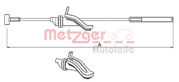 METZGER Kézifék bowden 10.5363_METZ