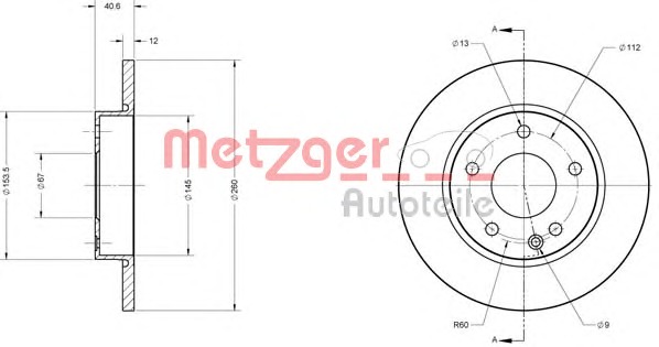 METZGER Első féktárcsa 6526.00_METZ