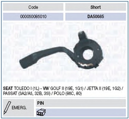 MAGNETI MARELLI Kapcsoló, kormányoszlop DA50085_MM