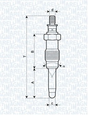 MAGNETI MARELLI Izzítógyertya UX14A_MM