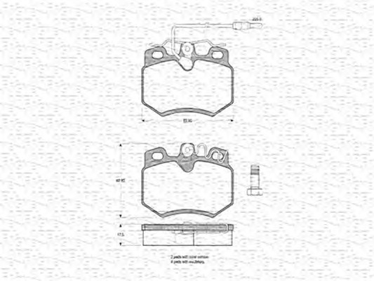 MAGNETI MARELLI Fékbetét, mind BPQ0213_MM