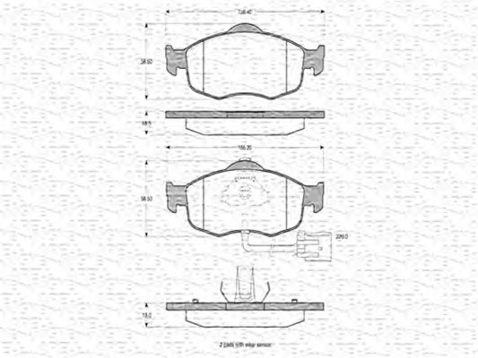 MAGNETI MARELLI Fékbetét, mind BPQ0265_MM