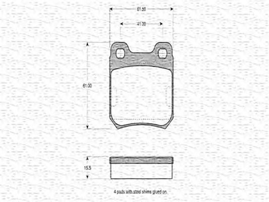 MAGNETI MARELLI Fékbetét, mind BPQ0270_MM