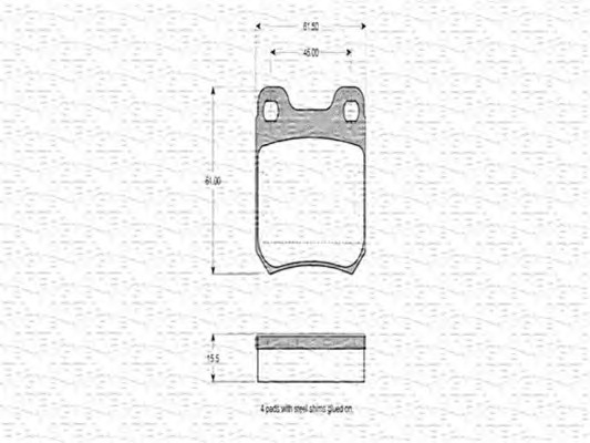 MAGNETI MARELLI Hátsó fékbetét BPQ0271_MM