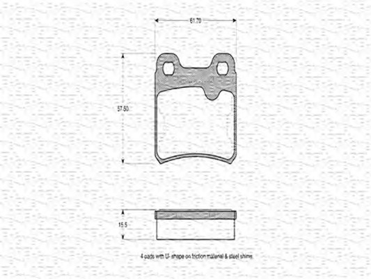 MAGNETI MARELLI Hátsó fékbetét BPQ0272_MM