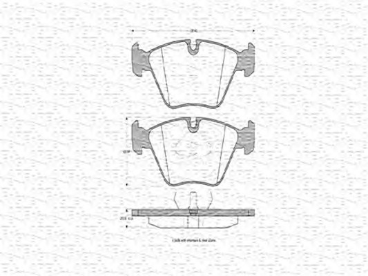 MAGNETI MARELLI Fékbetét, mind BPQ0307_MM